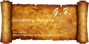 Goldberg Hermia névjegykártya